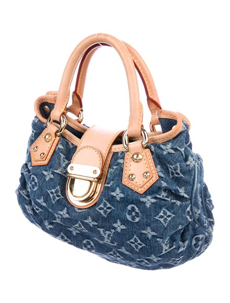 louis vuitton pleaty denim bag